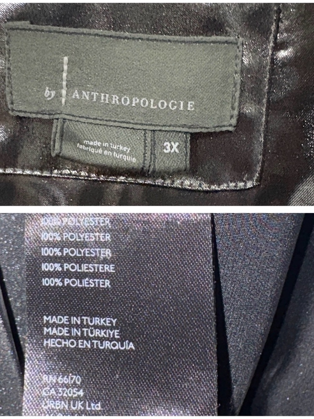 Anthropologie Somerset Maxi Dress Metallic Dark Silver Plus Size 3X Glam Party - Picture 7 of 7